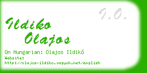 ildiko olajos business card