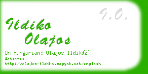ildiko olajos business card